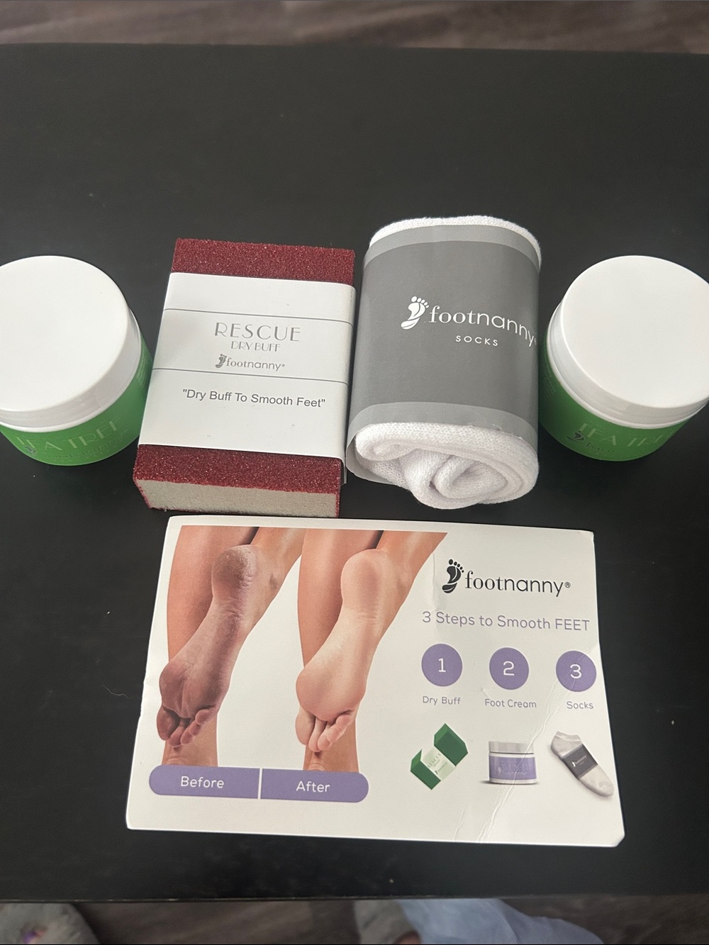 FOOTNANNY Rescue Foot Care Kit with White Socks - Smooth Feet Treatment